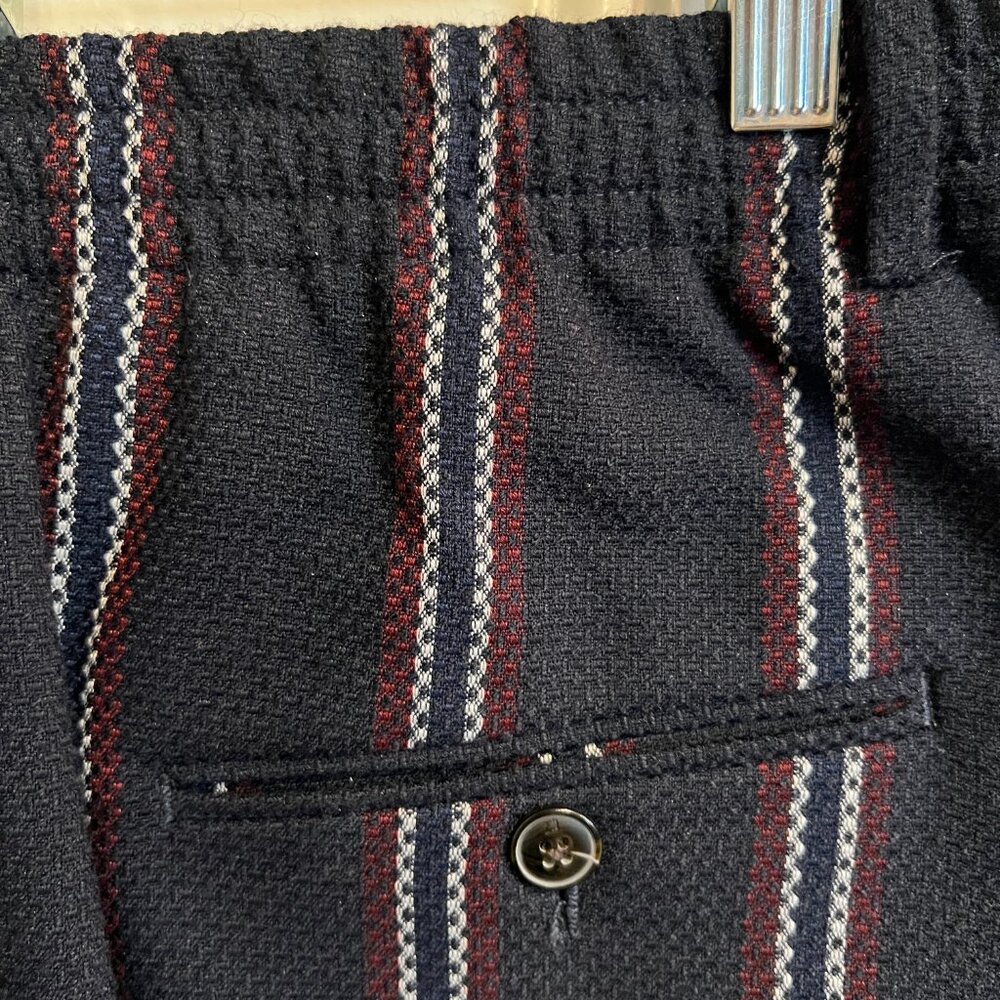 Scotch and Soda Navy with Burgundy and White Stripe Wool Suit Mens 40R - Picture 6 of 12